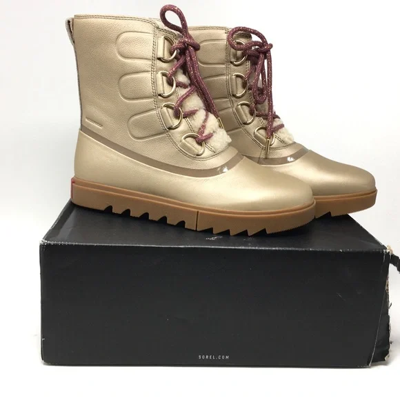 SOREL Joan of Arctic Next Lite Lux Waterproof Genuine Shearling Trim Boot, Sz 9